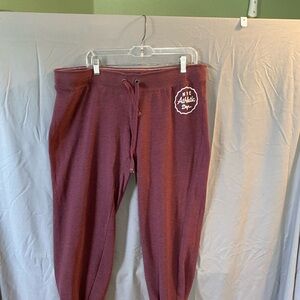 Vintage Aeropostale Maroon Track Joggers with White Athletic Patch